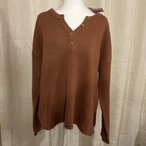 Button v neck sweater